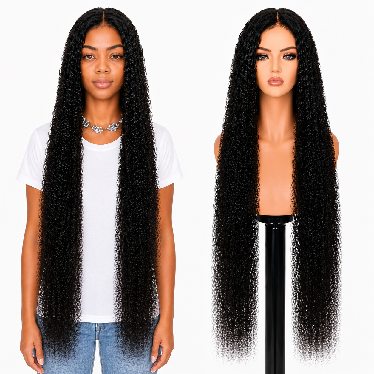 Lace Front -  Peruca com tela frontal de cabelo Humano