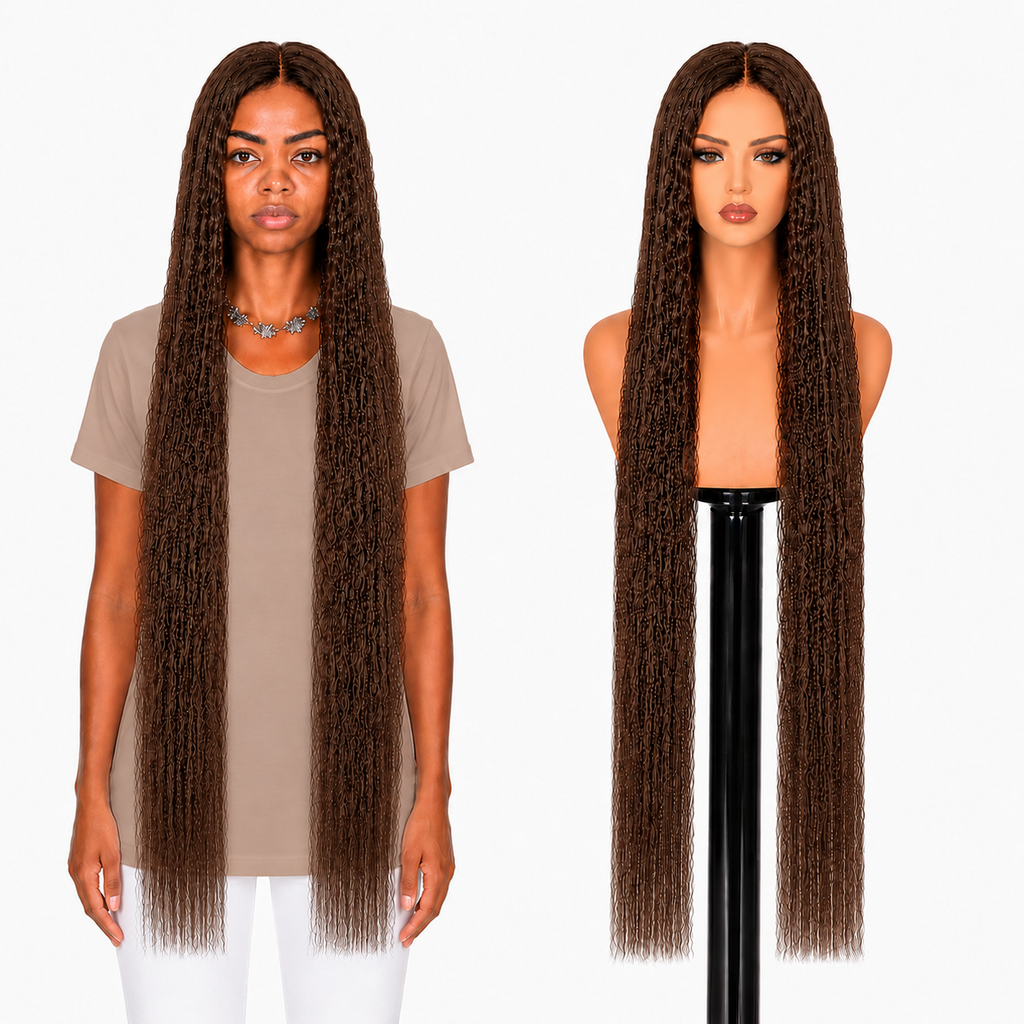 Lace Front -  Peruca com tela frontal de cabelo Humano