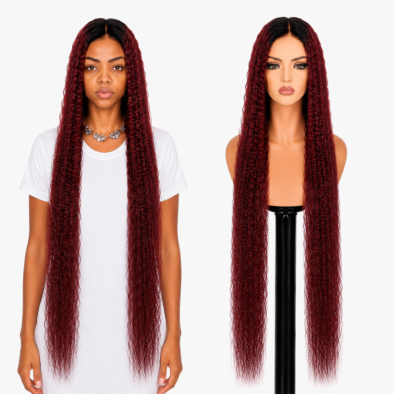 Lace Front -  Peruca com tela frontal de cabelo Humano