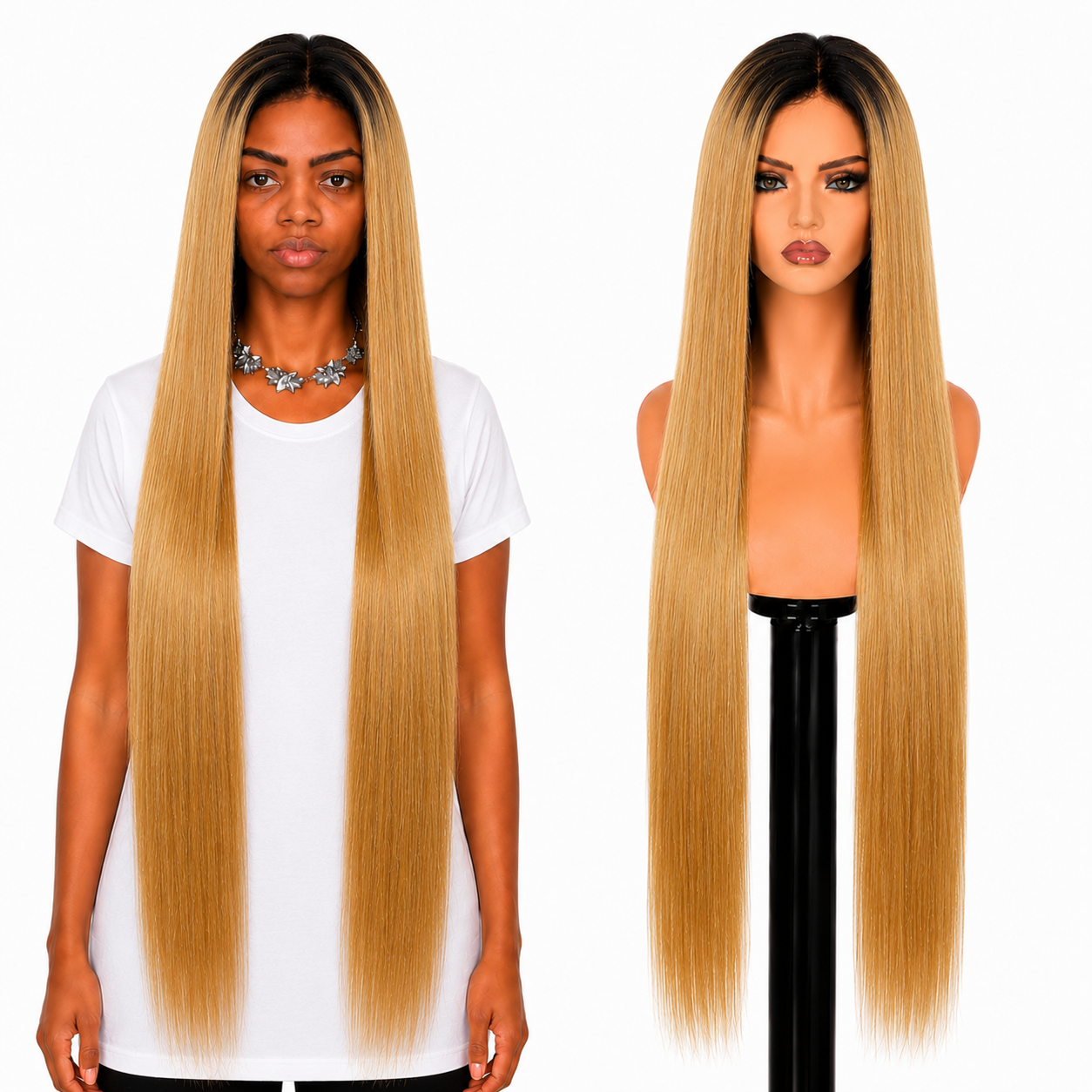 Lace Front -  Peruca com tela frontal de cabelo Humano