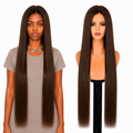 Lace Front -  Peruca com tela frontal de cabelo Humano