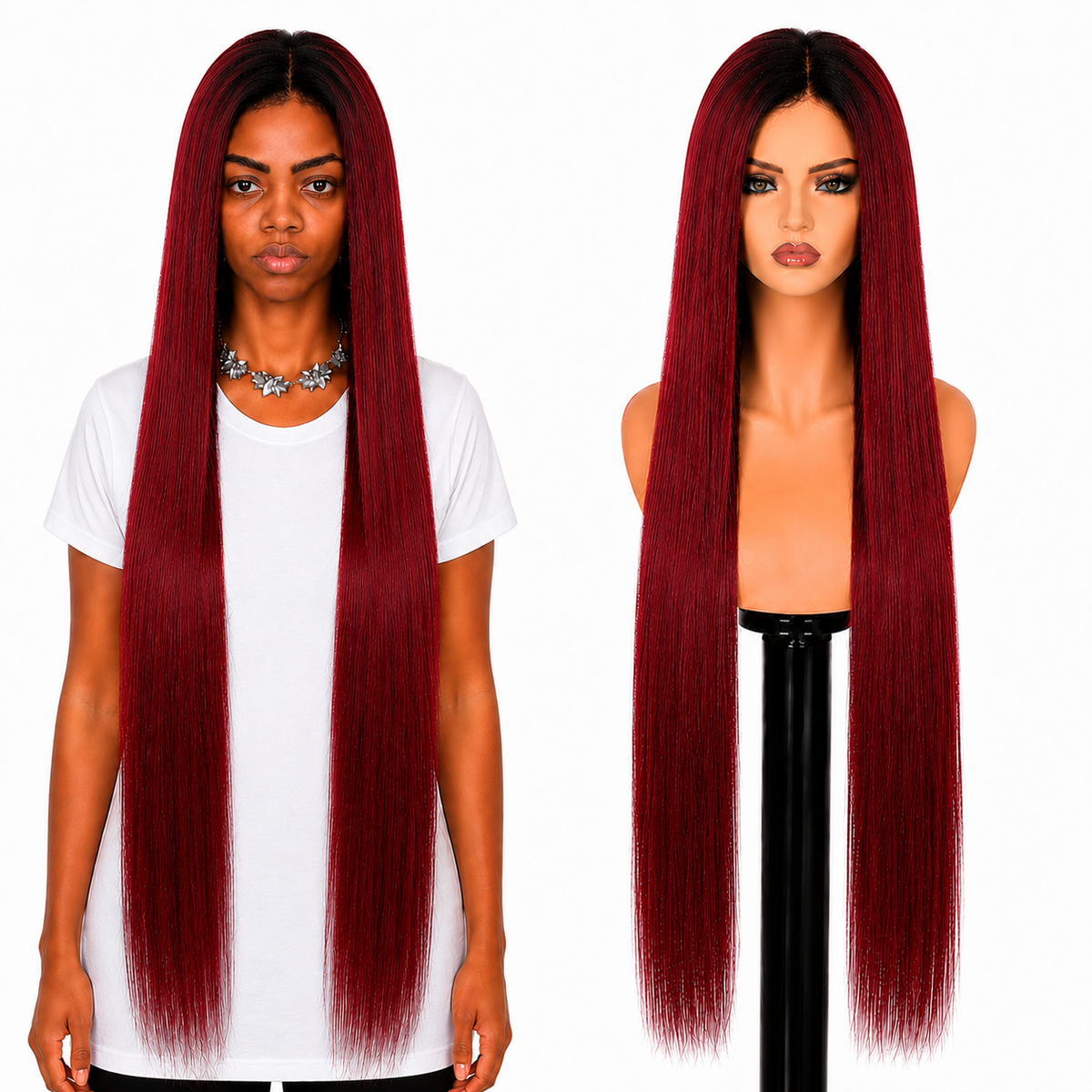Lace Front -  Peruca com tela frontal de cabelo Humano
