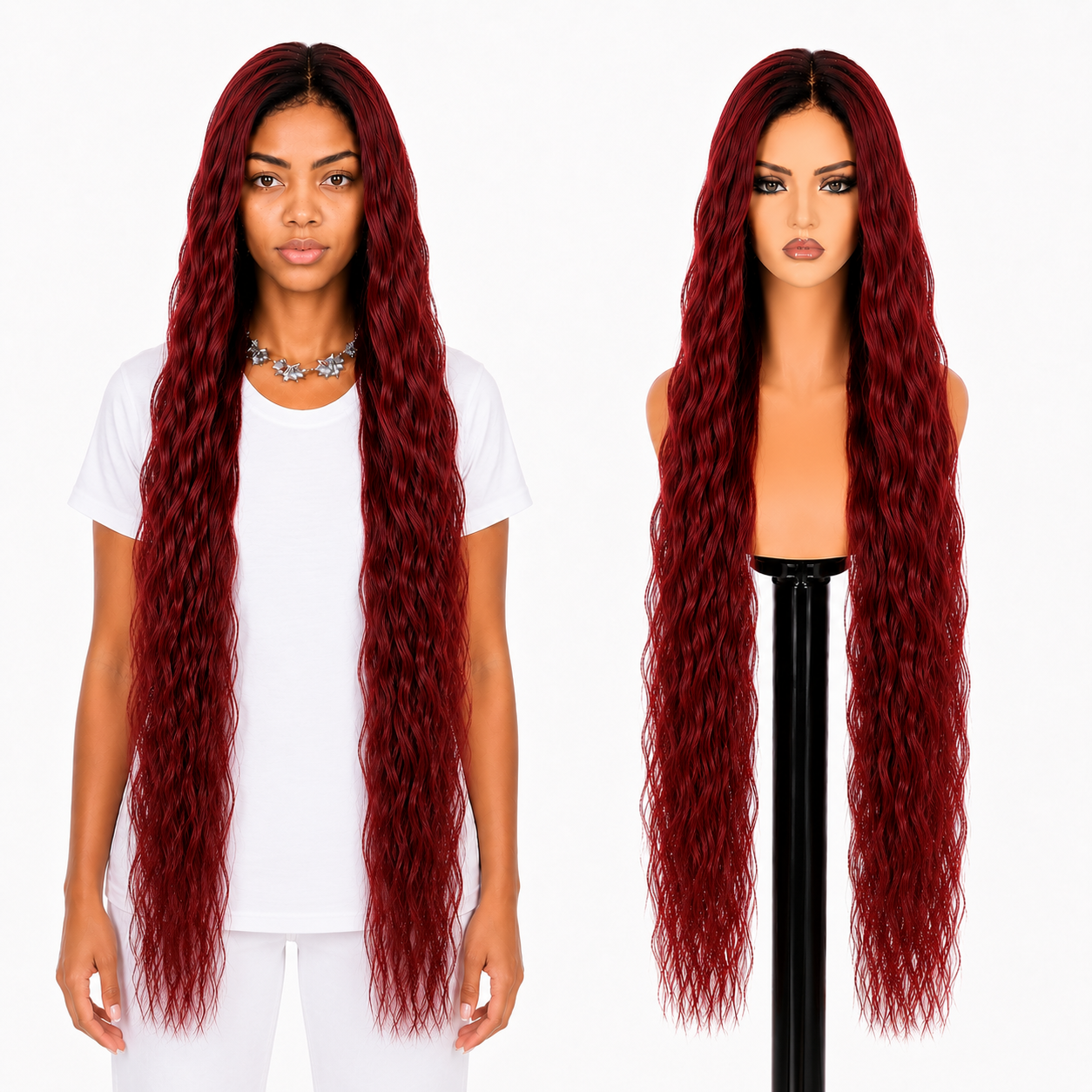 Lace Front -  Peruca com tela frontal de cabelo Humano