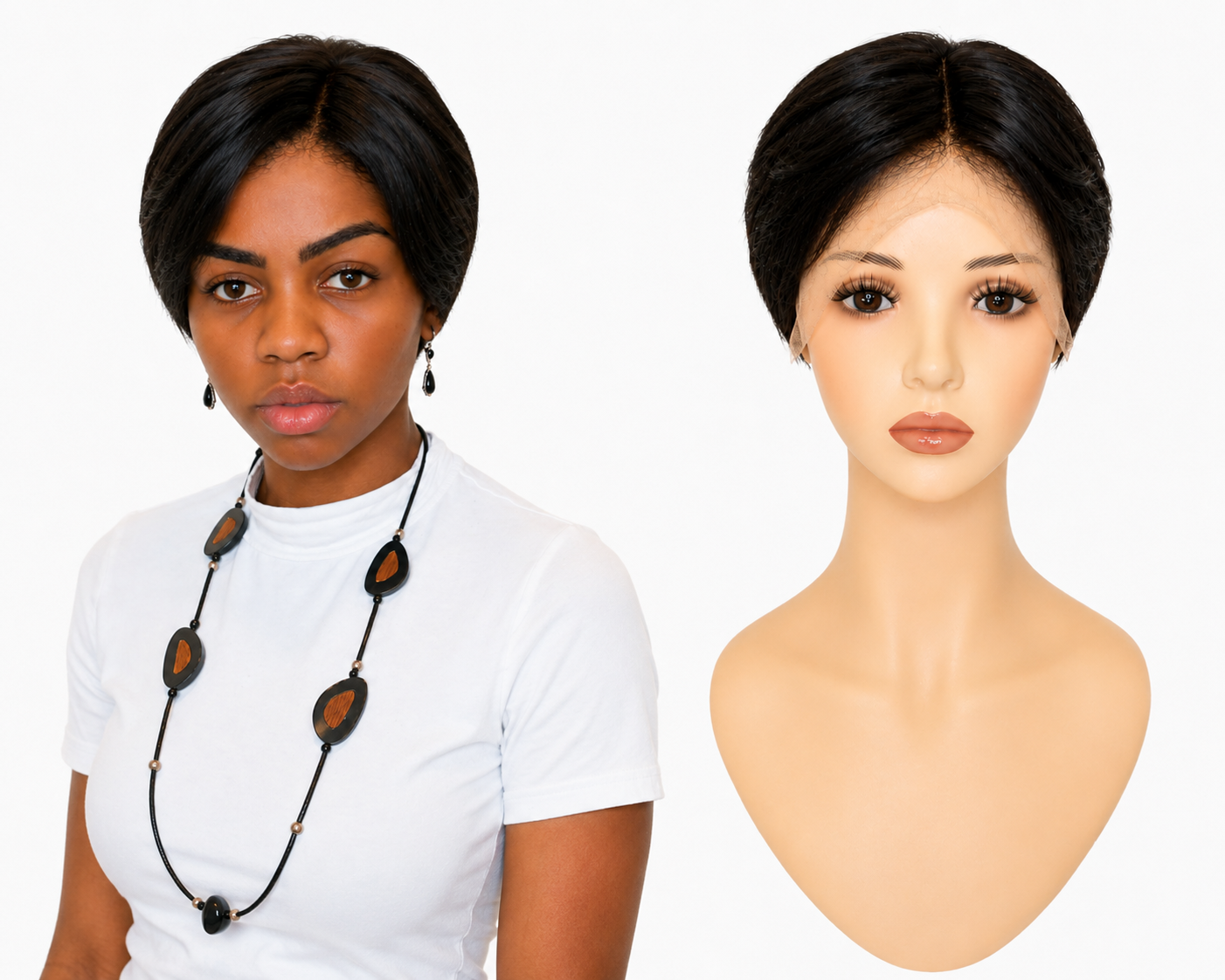 Full lace wig  -  Peruca de cabelo Humano toda em tela fio a fio.