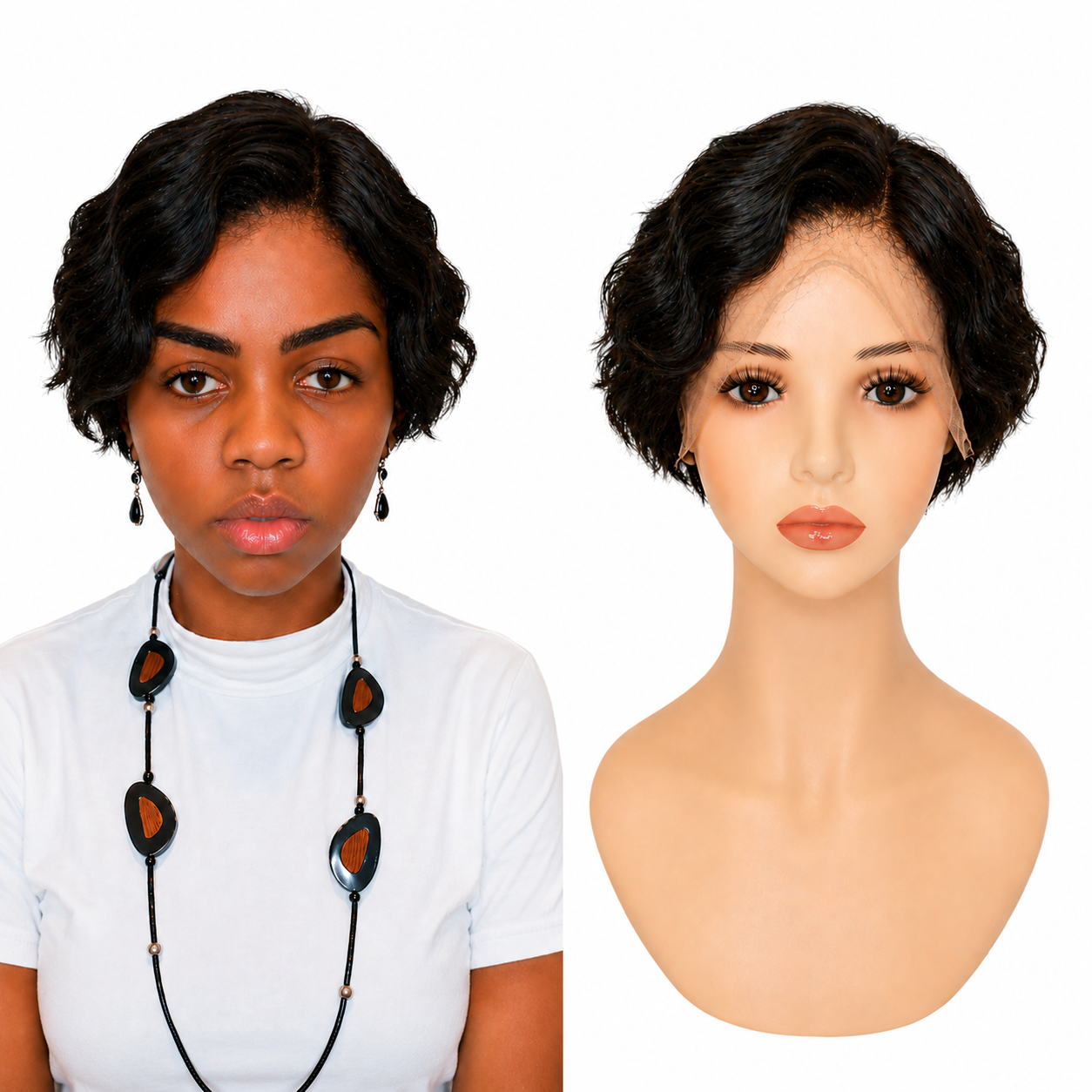 Full lace wig  -  Peruca de cabelo Humano toda em tela fio a fio.