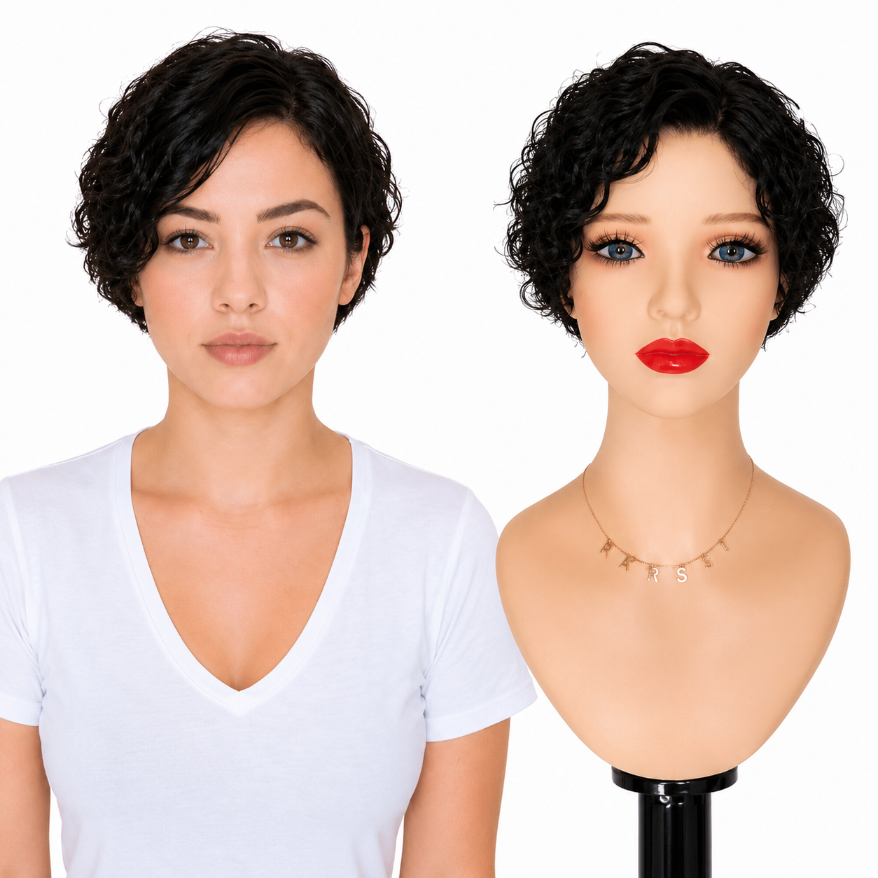 Lace Front -  Peruca com tela frontal de cabelo Humano