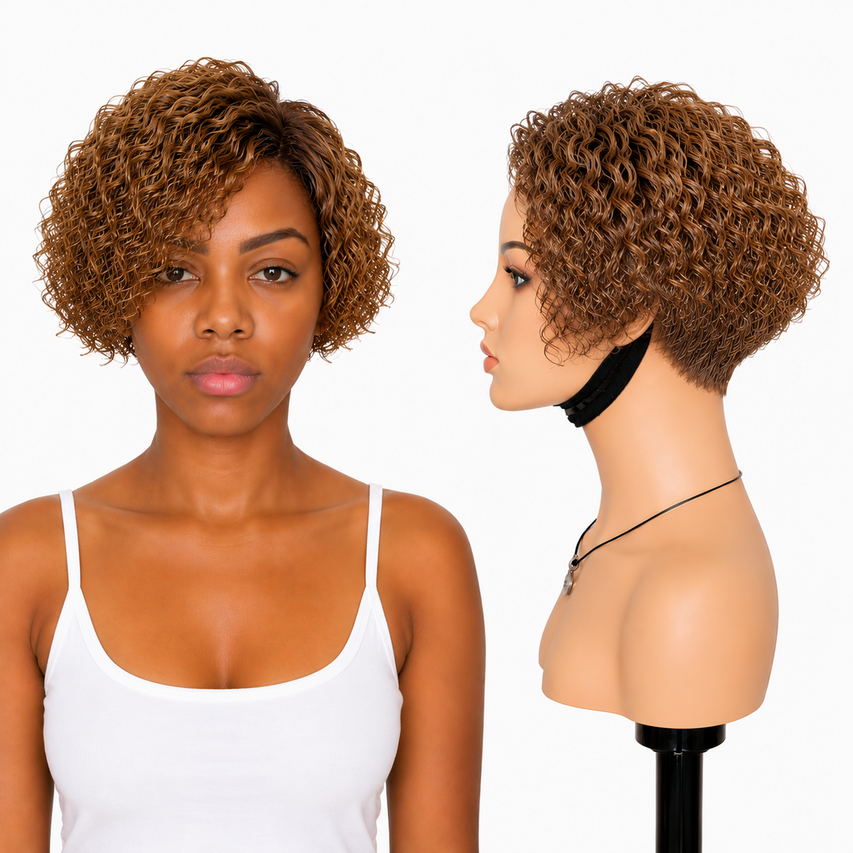 Lace Front -  Peruca com tela frontal de cabelo Humano