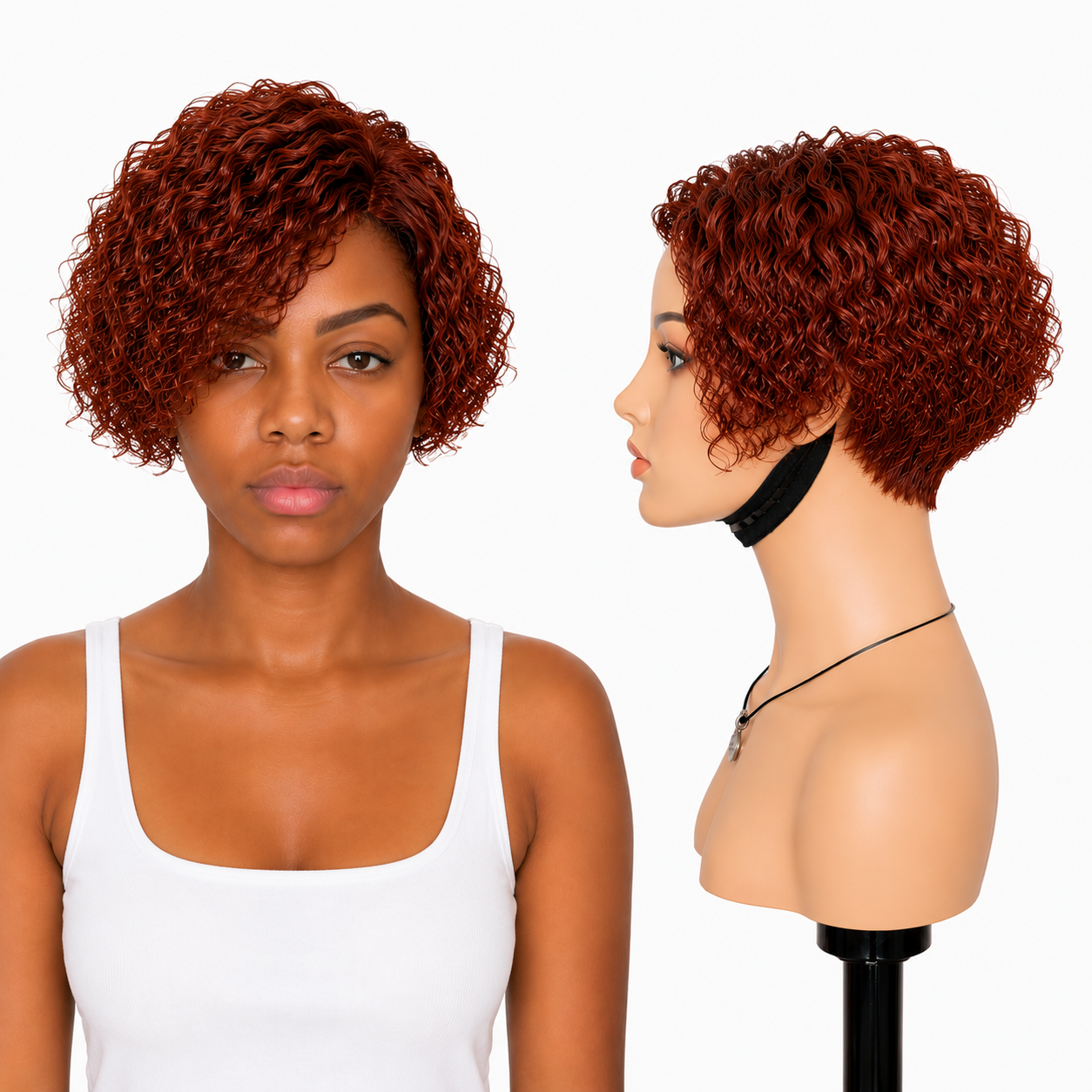 Lace Front -  Peruca com tela frontal de cabelo Humano