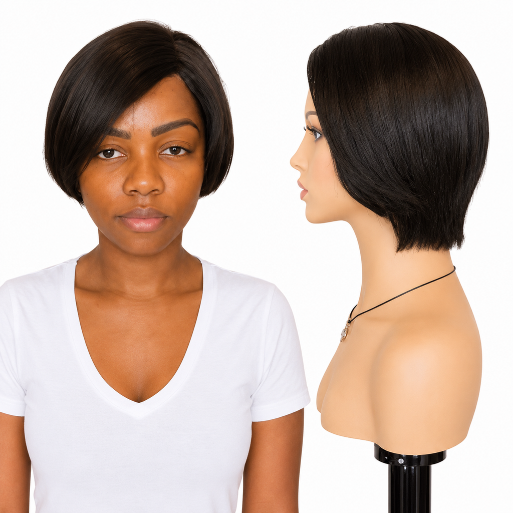 Lace Front -  Peruca com tela frontal de cabelo Humano
