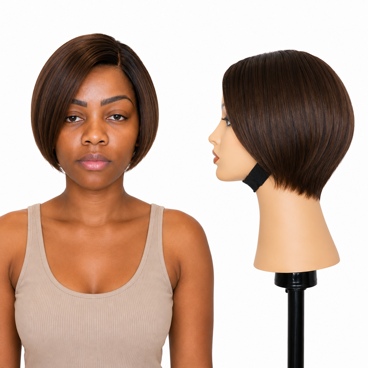 Lace Front -  Peruca com tela frontal de cabelo Humano