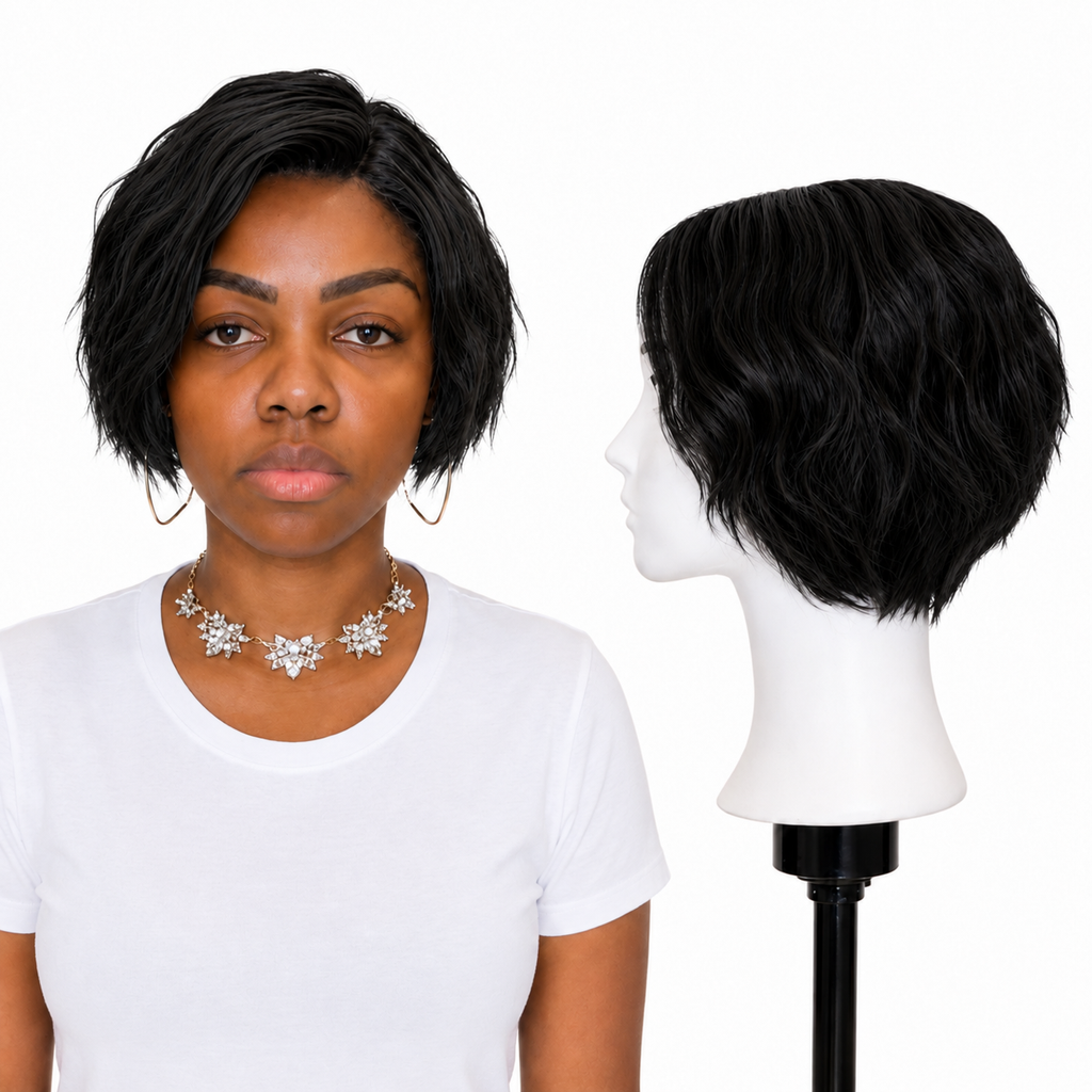 Lace Front -  Peruca com tela frontal de cabelo Humano