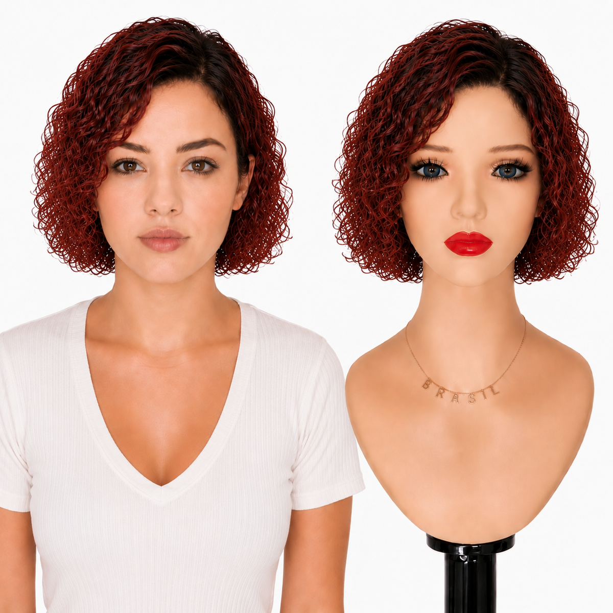 Lace Front -  Peruca com tela frontal de cabelo Humano