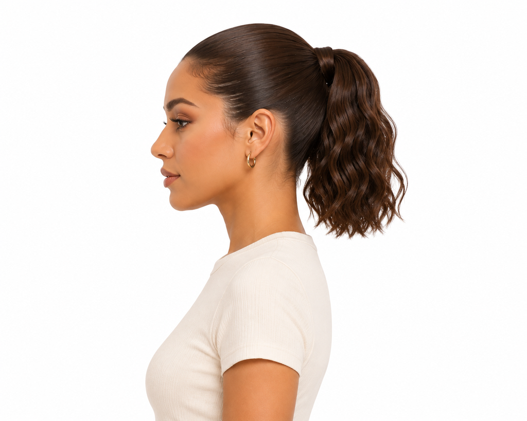 Rabo de cavalo extensão de cabelo humano