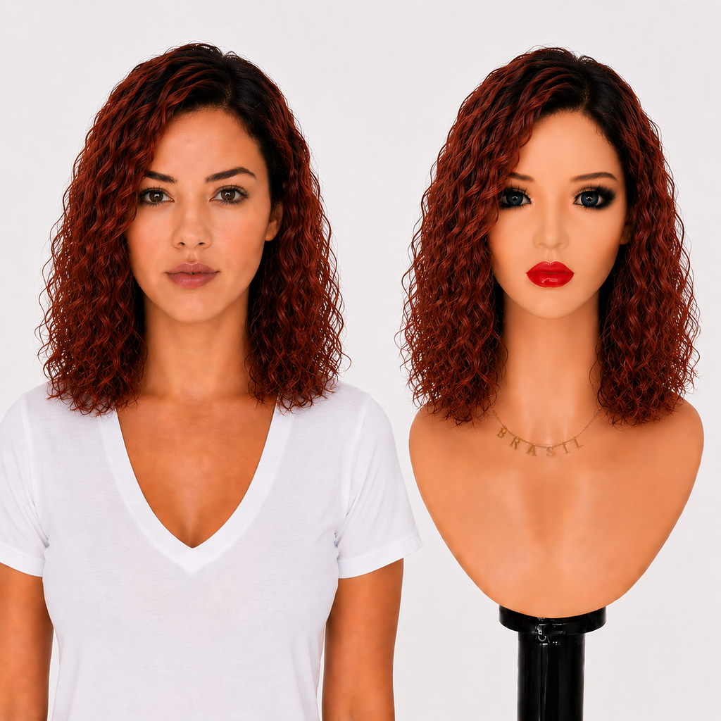 Lace Front -  Peruca com tela frontal de cabelo Humano