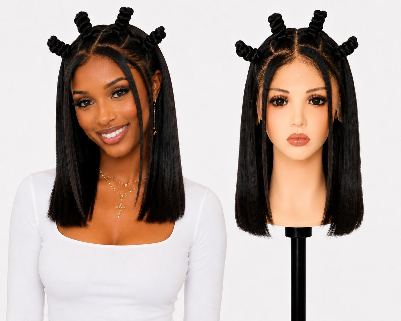 Full lace wig  -  Peruca de cabelo Humano toda em tela fio a fio.