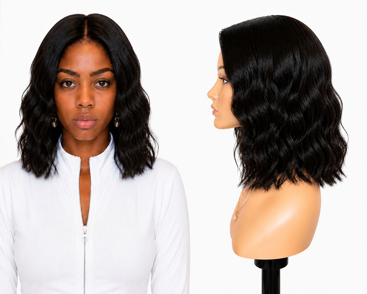 Lace wig HD -  Peruca de cabelo Humano com acabamento de alta definição