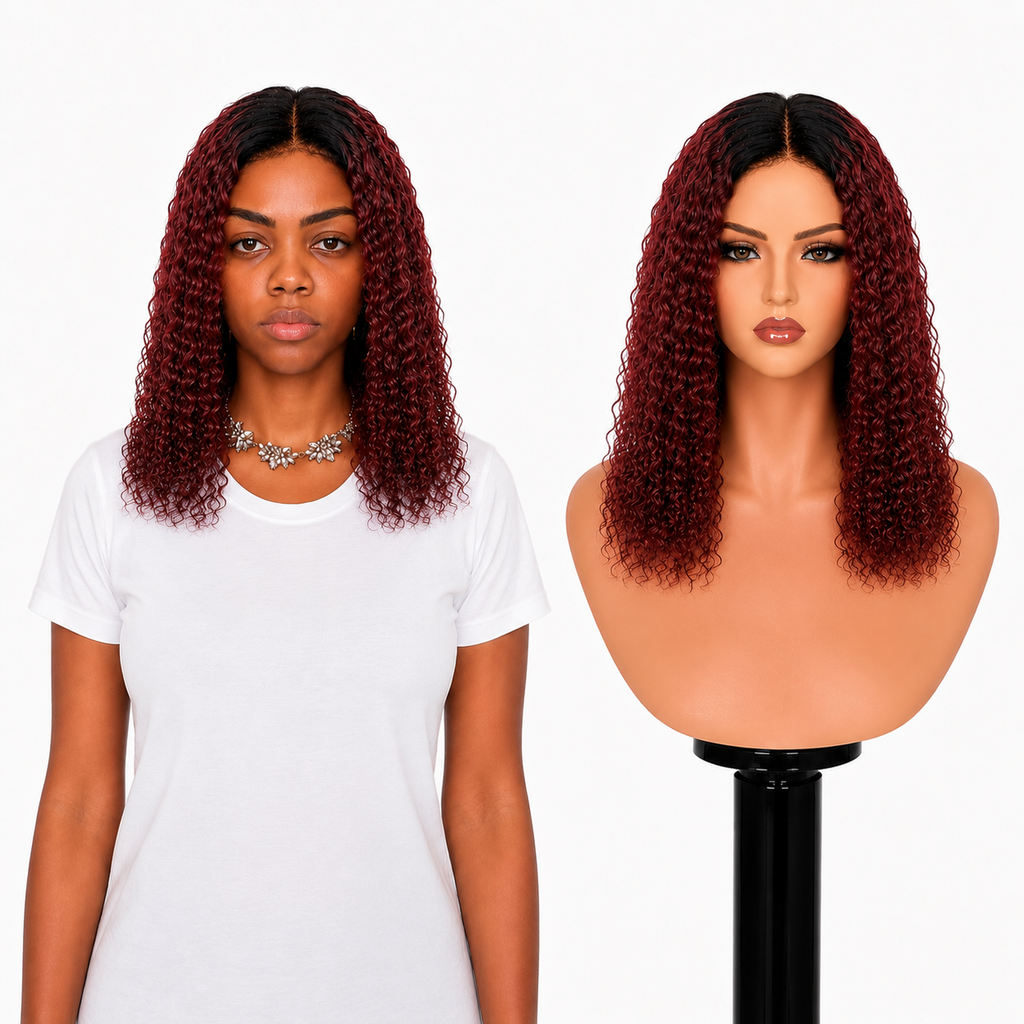 Lace Front -  Peruca com tela frontal de cabelo Humano