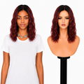 Lace Front -  Peruca com tela frontal de cabelo Humano