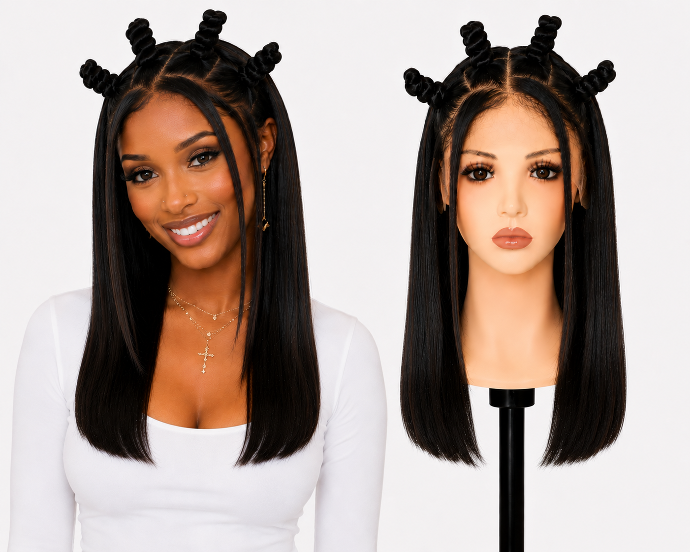 Full lace wig  -  Peruca de cabelo Humano toda em tela fio a fio.