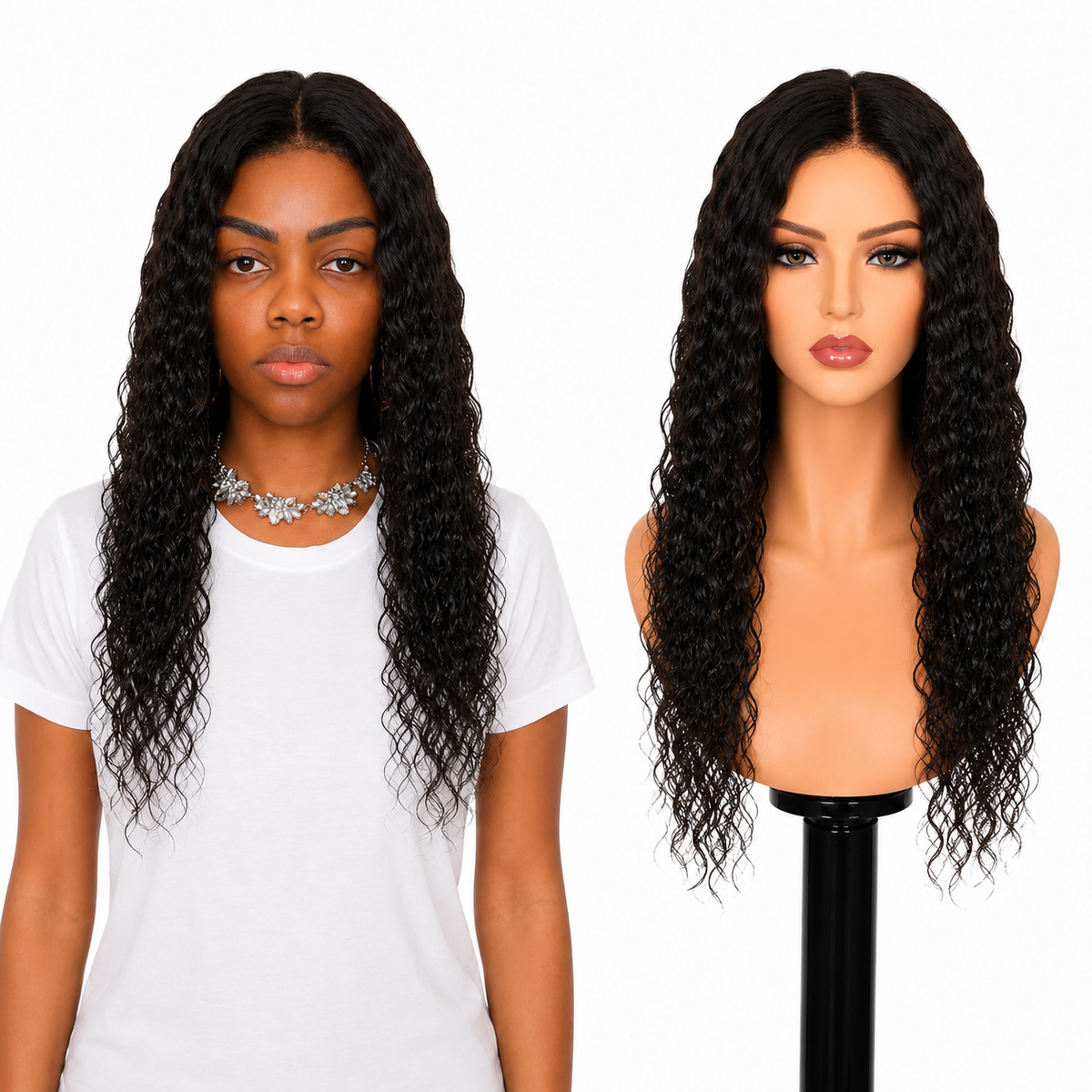 Lace Front -  Peruca com tela frontal de cabelo Humano