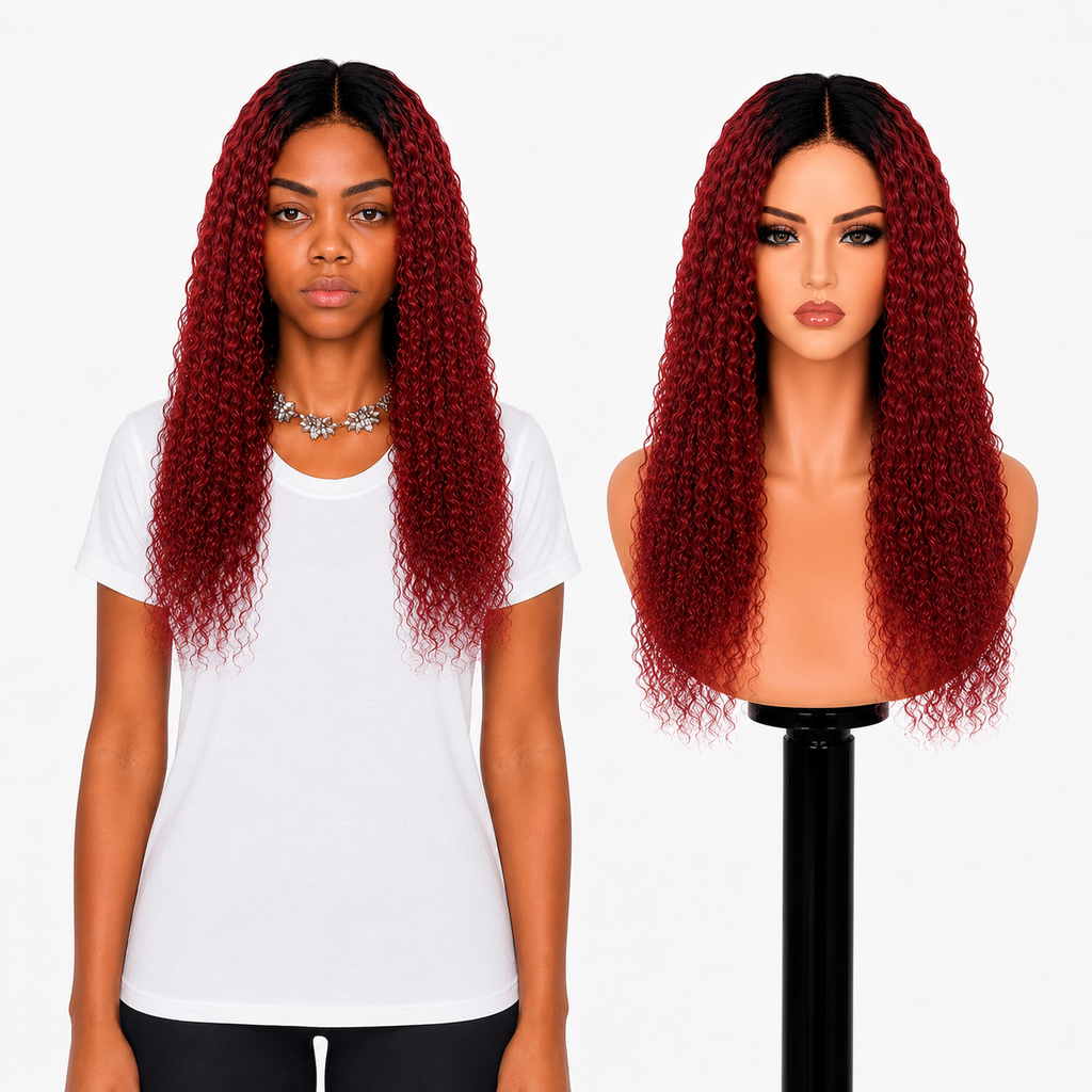 Lace Front -  Peruca com tela frontal de cabelo Humano