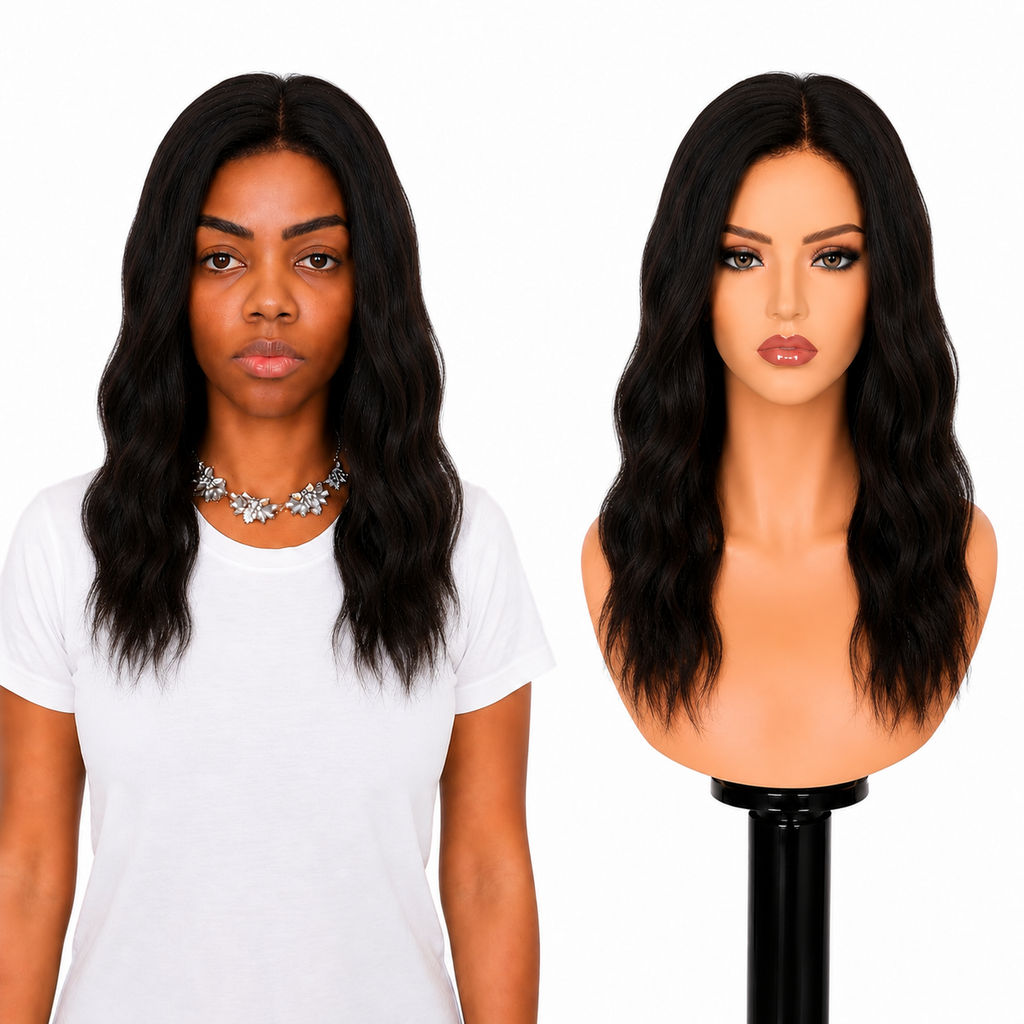 Lace Front -  Peruca com tela frontal de cabelo Humano