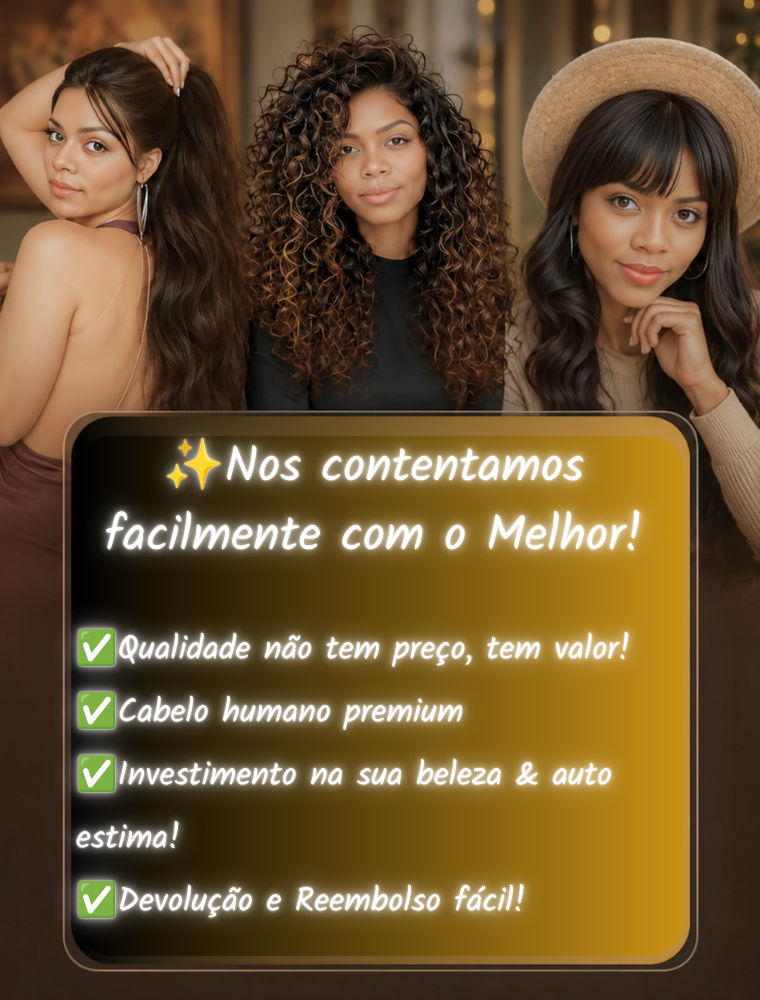 Full lace wig  -  Peruca de cabelo Humano toda em tela fio a fio.