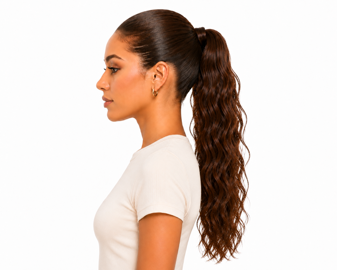Rabo de cavalo extensão de cabelo humano