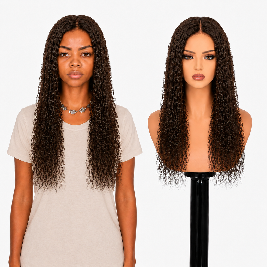 Lace Front -  Peruca com tela frontal de cabelo Humano