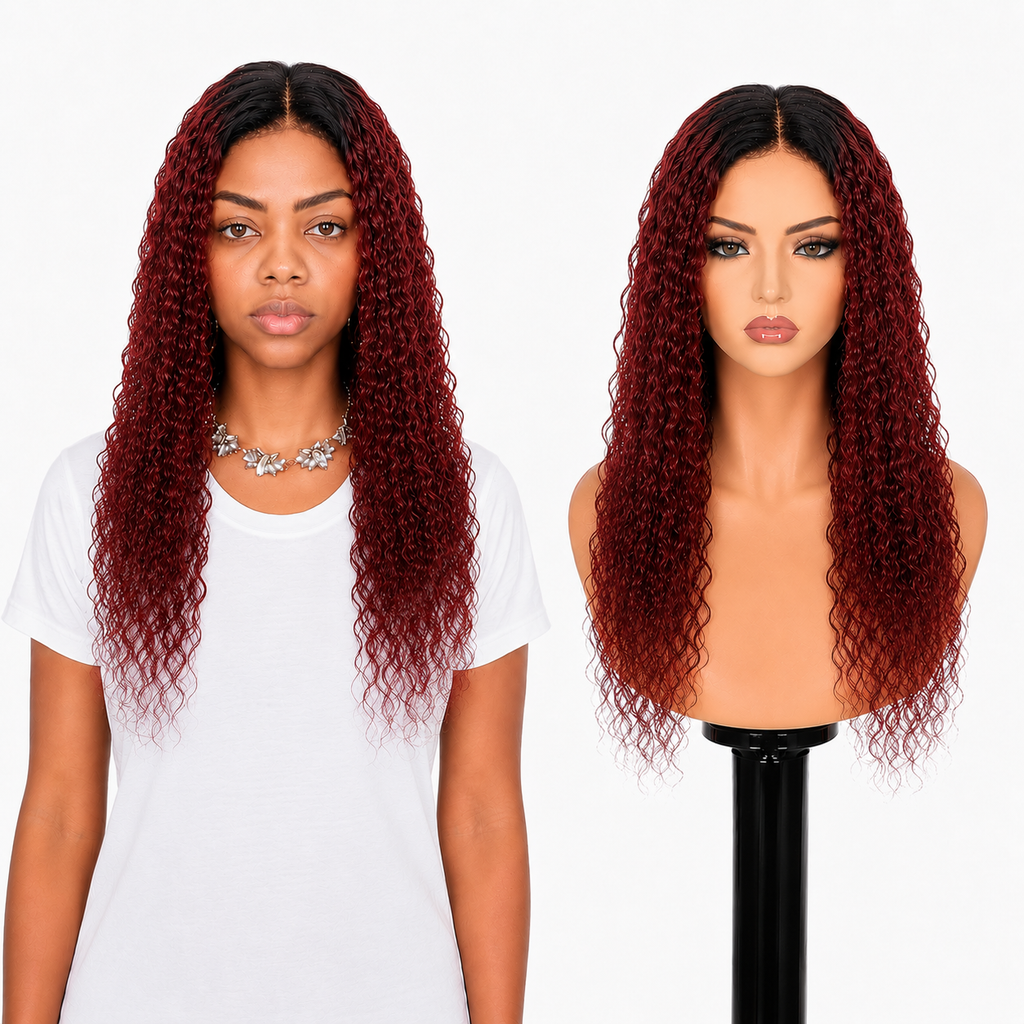 Lace Front -  Peruca com tela frontal de cabelo Humano