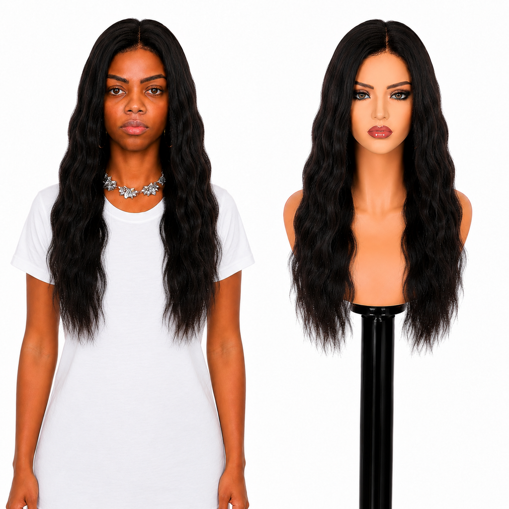Lace Front -  Peruca com tela frontal de cabelo Humano
