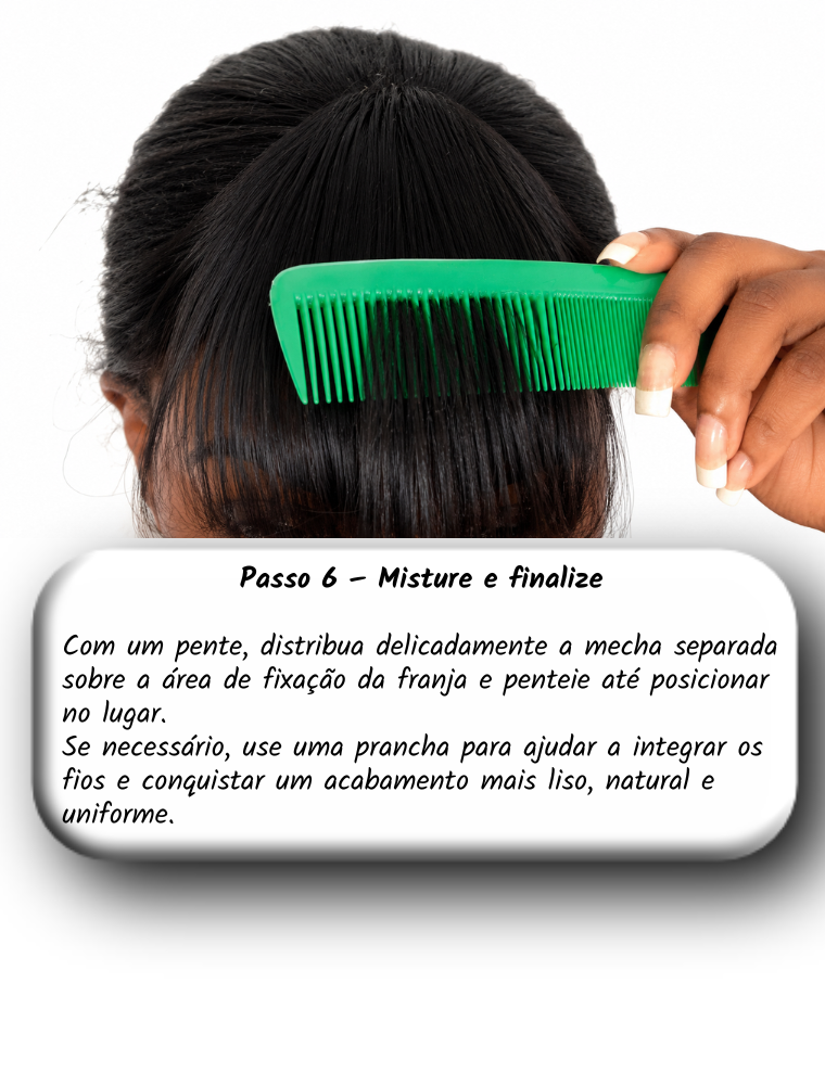 Franja Tic-Tac em Cabelo Humano com Cutículas Alinhadas | Removível, Natural, Francesa, Clip-In, Diversas Cores