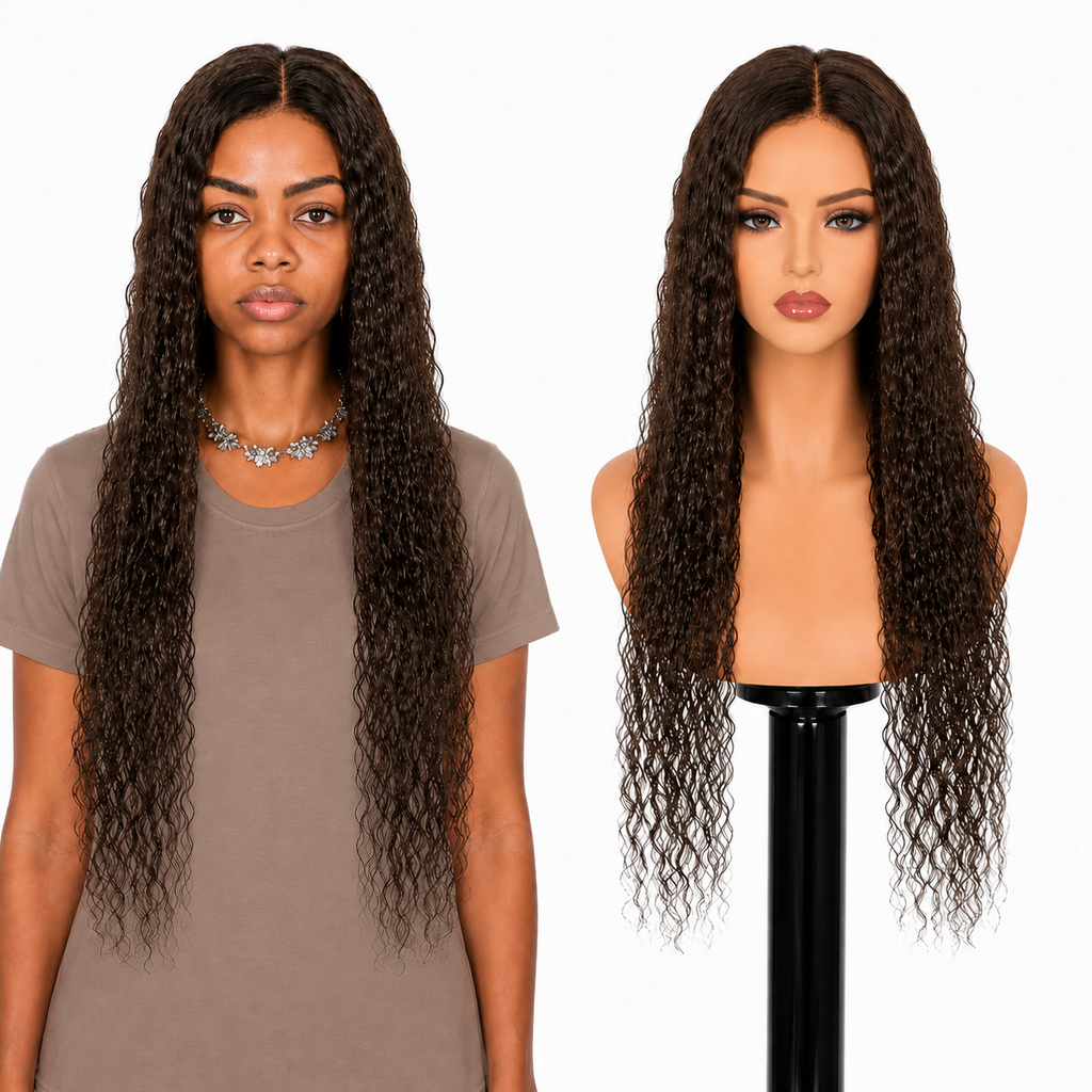 Lace Front -  Peruca com tela frontal de cabelo Humano