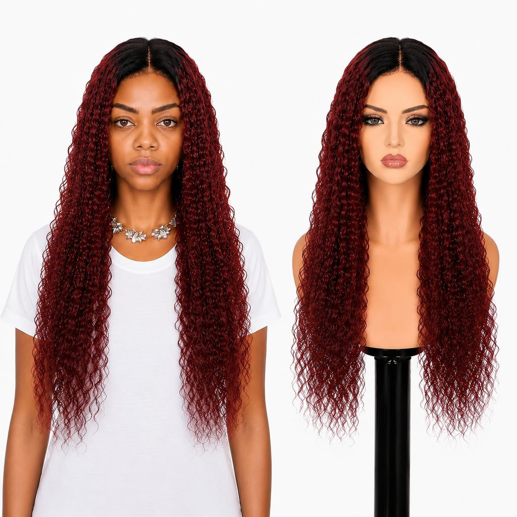 Lace Front -  Peruca com tela frontal de cabelo Humano