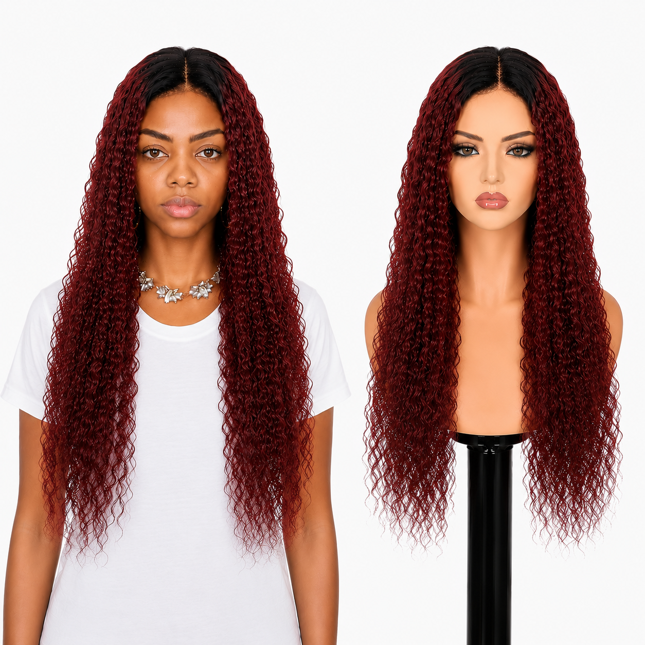 Lace Front -  Peruca com tela frontal de cabelo Humano
