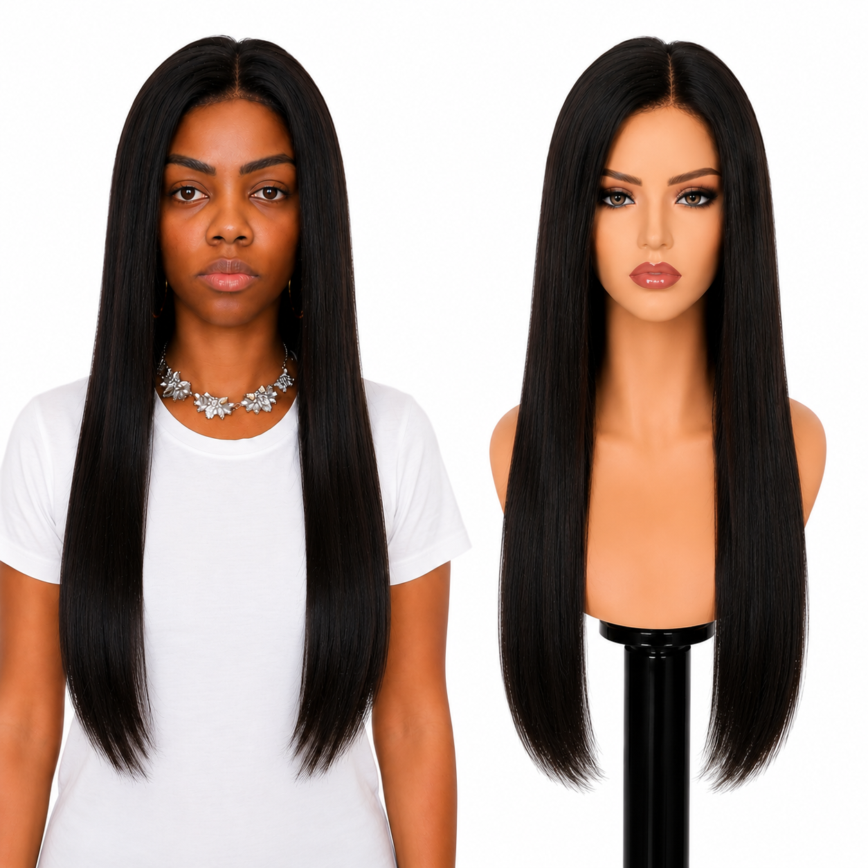 Lace Front -  Peruca com tela frontal de cabelo Humano