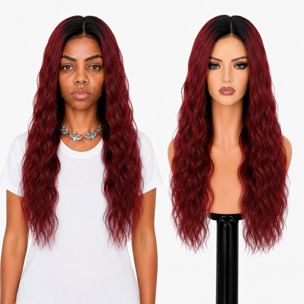 Lace Front -  Peruca com tela frontal de cabelo Humano