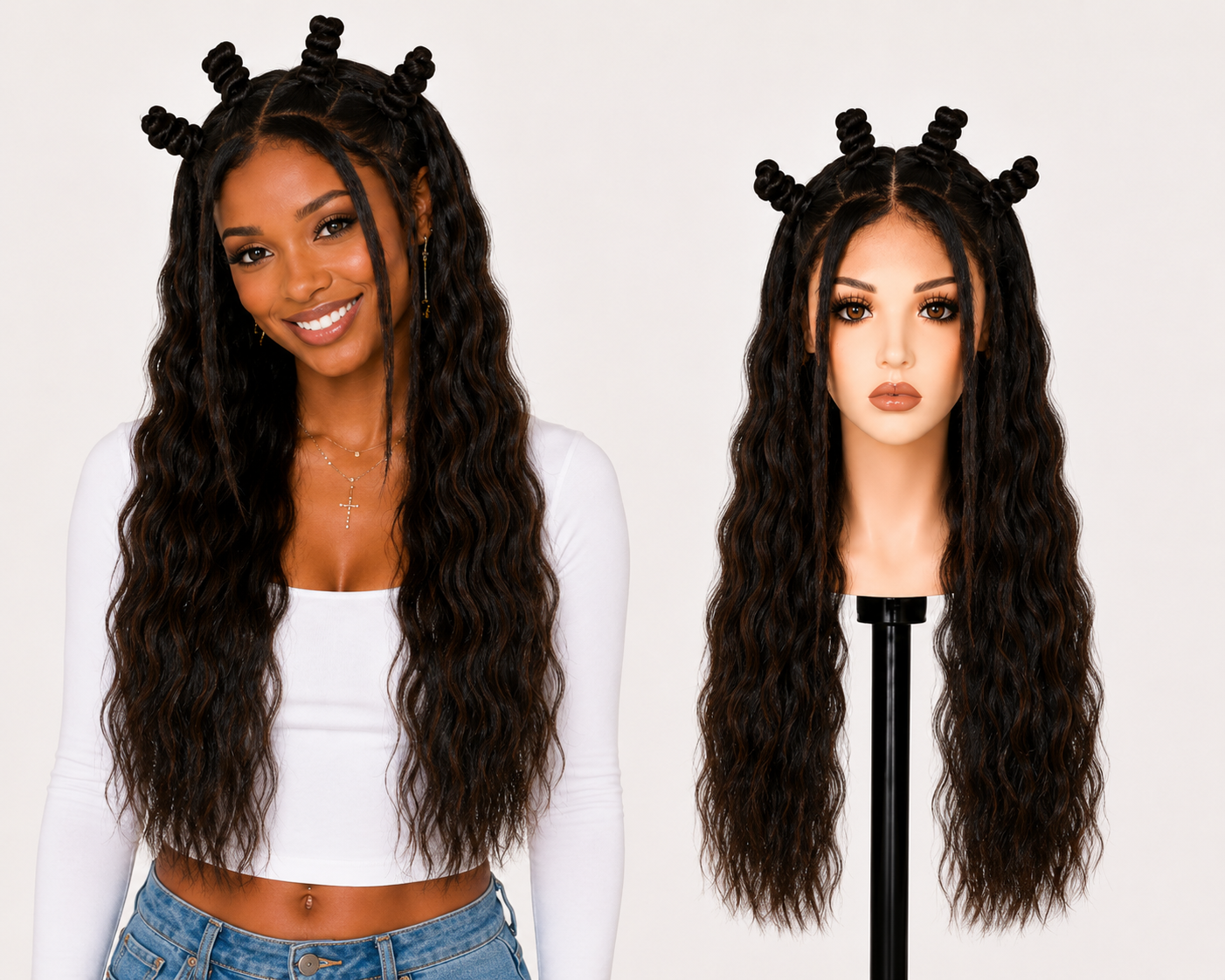 Full lace wig  -  Peruca de cabelo Humano toda em tela fio a fio.