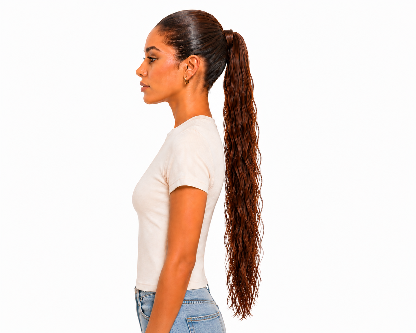 Rabo de cavalo extensão de cabelo humano