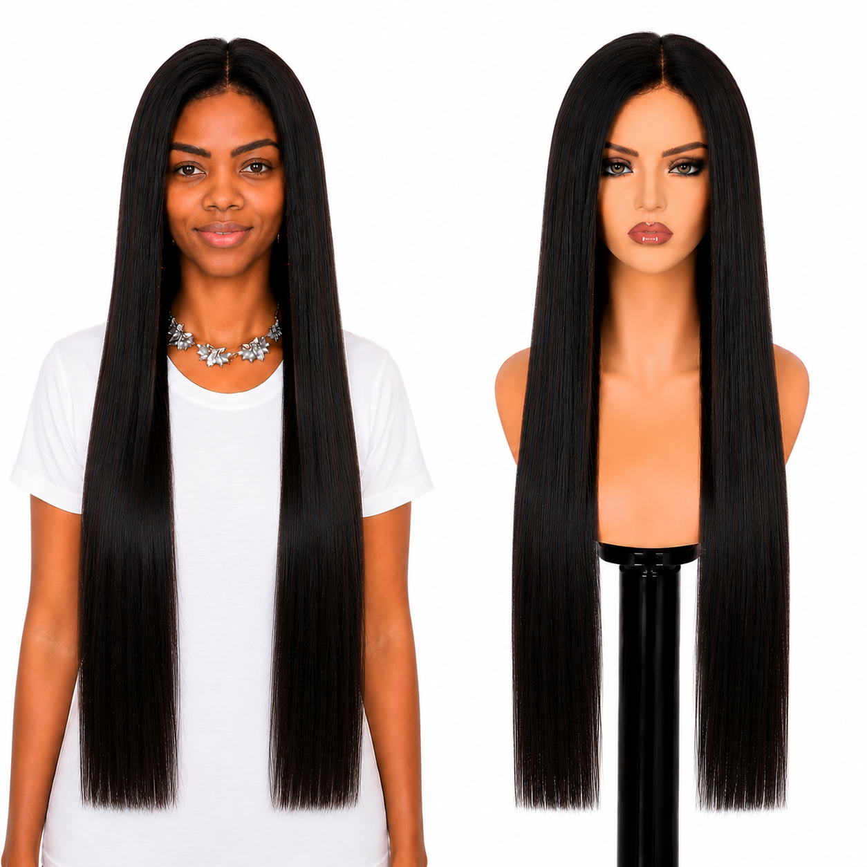 Lace Front -  Peruca com tela frontal de cabelo Humano
