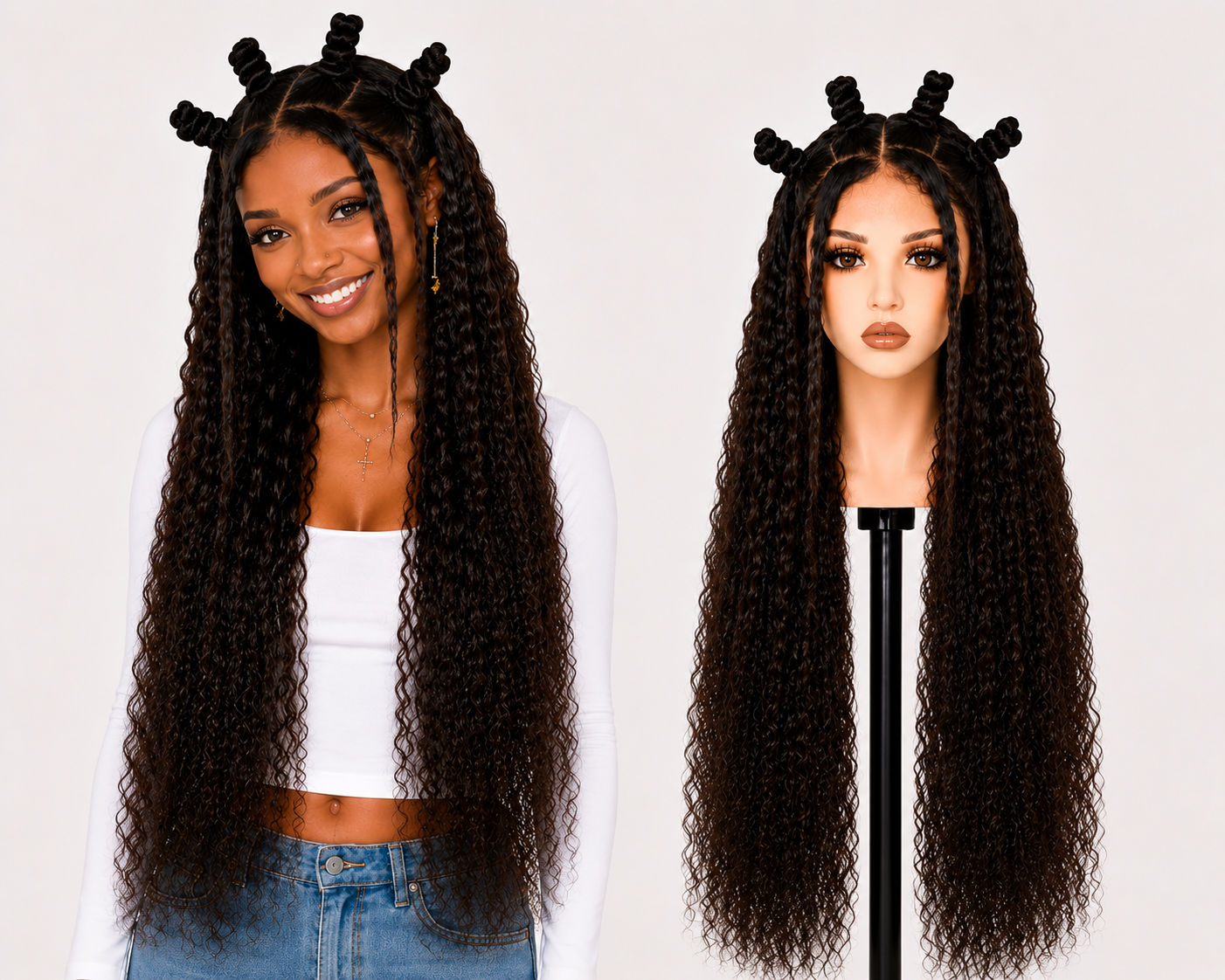Full lace wig  -  Peruca de cabelo Humano toda em tela fio a fio.