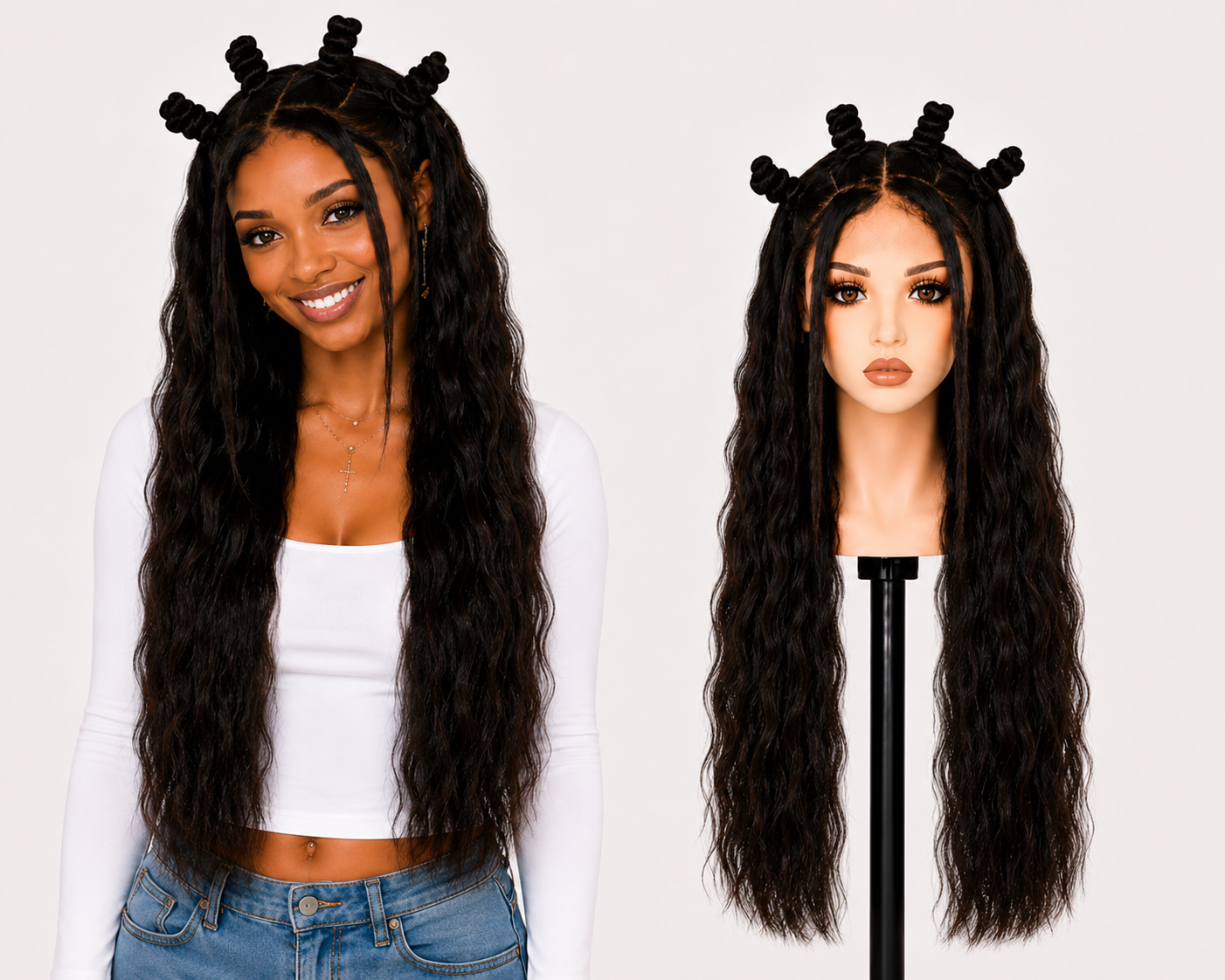 Full lace wig  -  Peruca de cabelo Humano toda em tela fio a fio.
