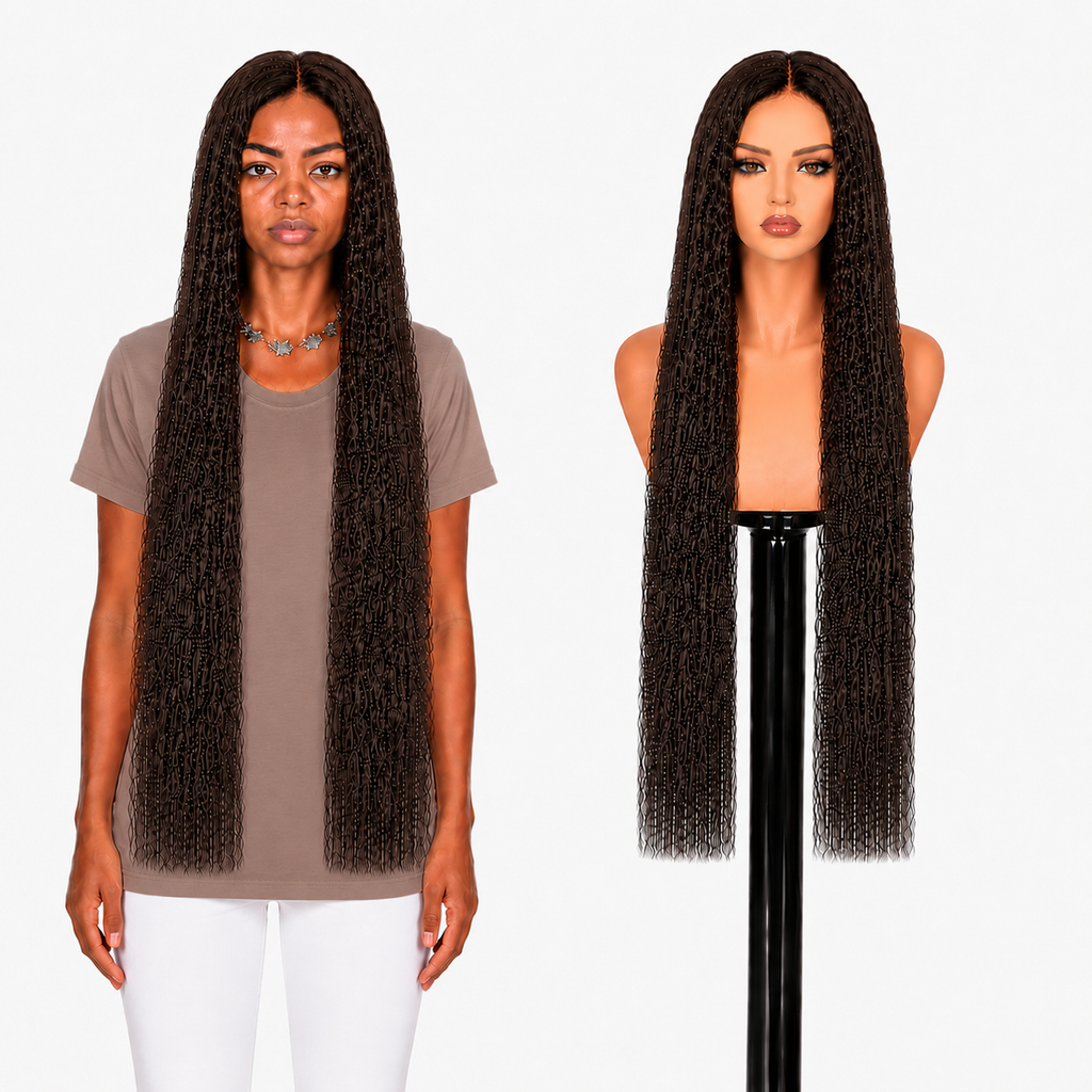 Lace Front -  Peruca com tela frontal de cabelo Humano