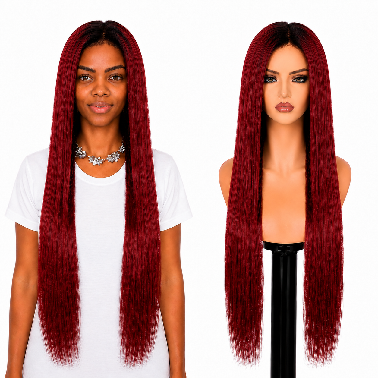 Lace Front -  Peruca com tela frontal de cabelo Humano