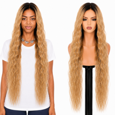 Lace Front -  Peruca com tela frontal de cabelo Humano