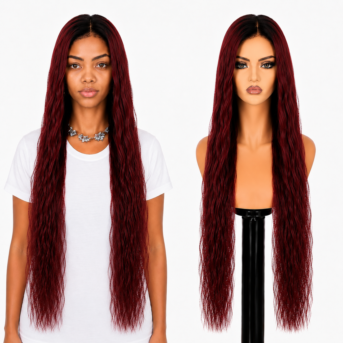 Lace Front -  Peruca com tela frontal de cabelo Humano