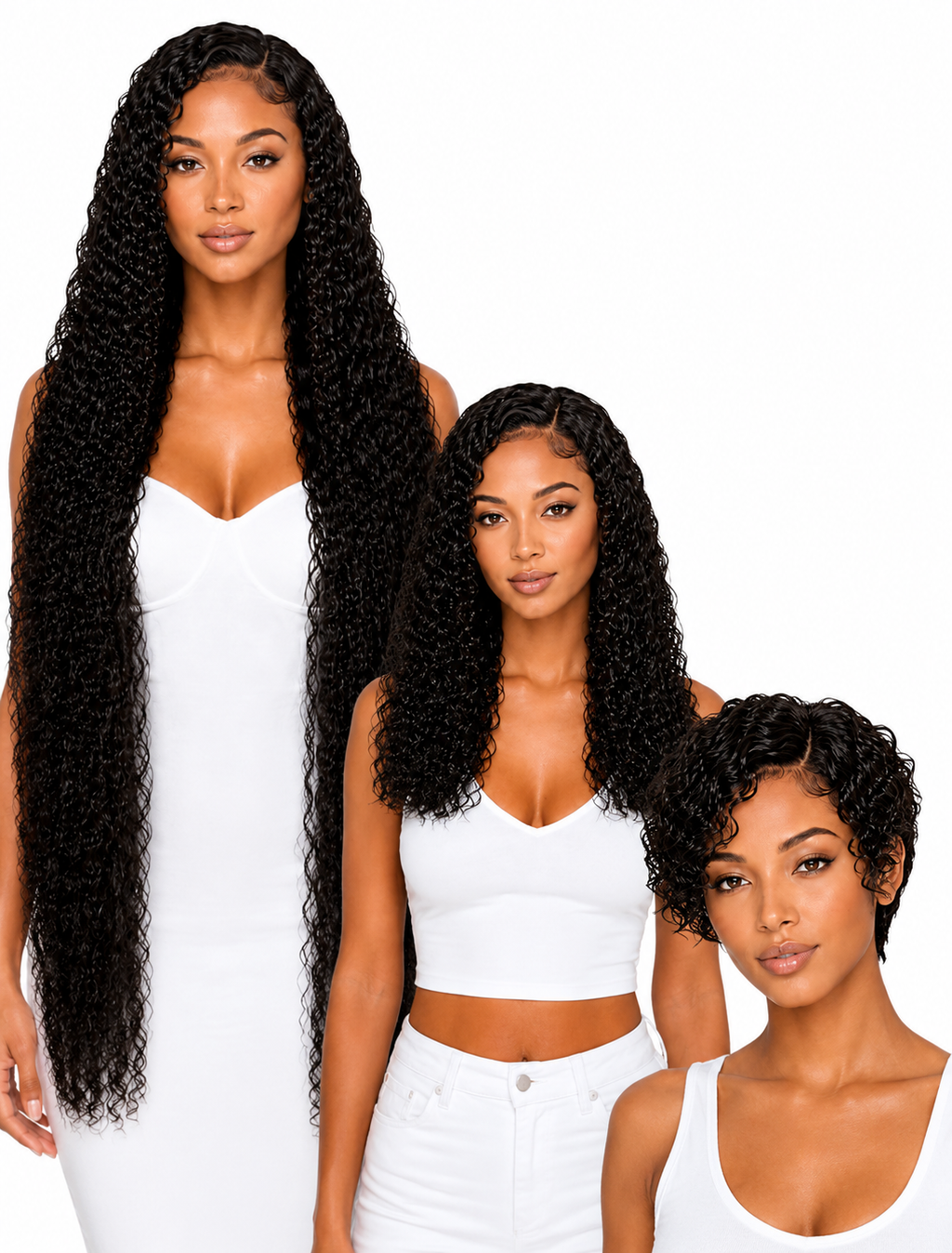 Lace Front -  Peruca com tela frontal de cabelo Humano