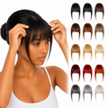 Franja Tic-Tac em Cabelo Humano com Cutículas Alinhadas | Removível, Natural, Francesa, Clip-In, Diversas Cores