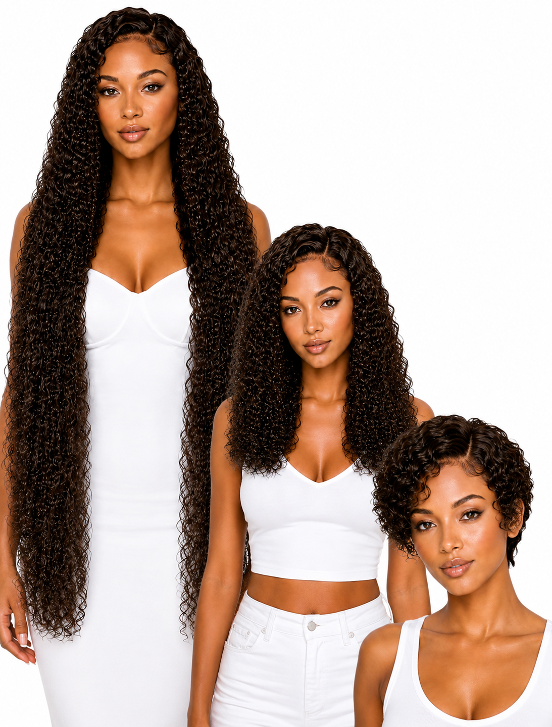Lace Front -  Peruca com tela frontal de cabelo Humano