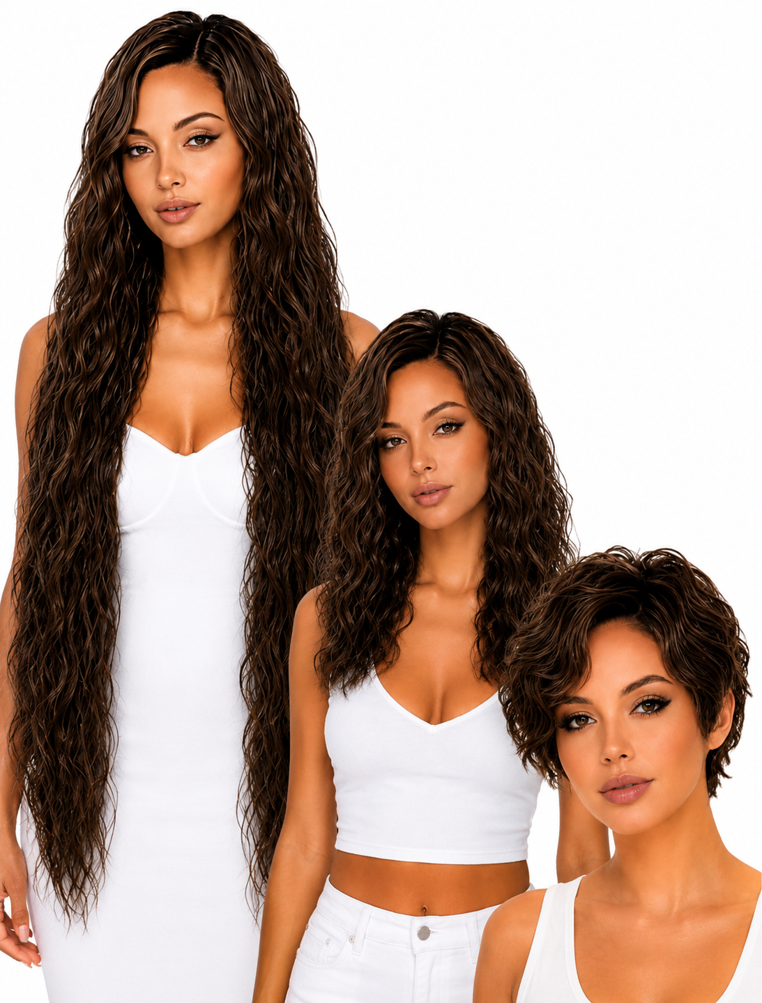 Lace Front -  Peruca com tela frontal de cabelo Humano